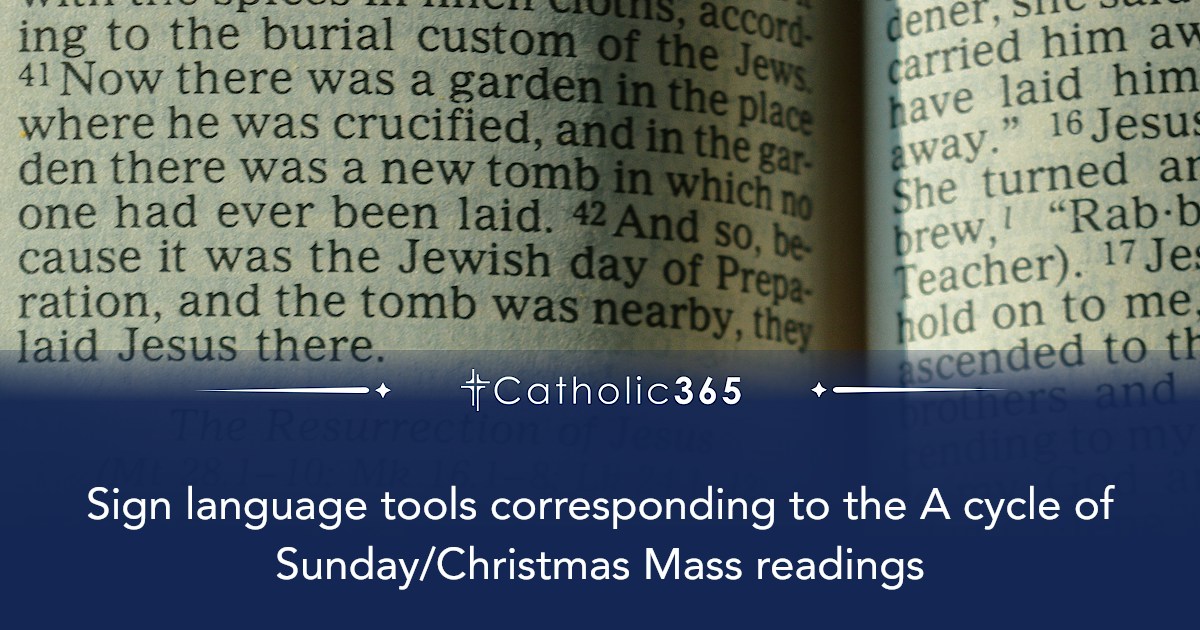 Sign language tools corresponding to the A cycle of Sunday/Christmas ...