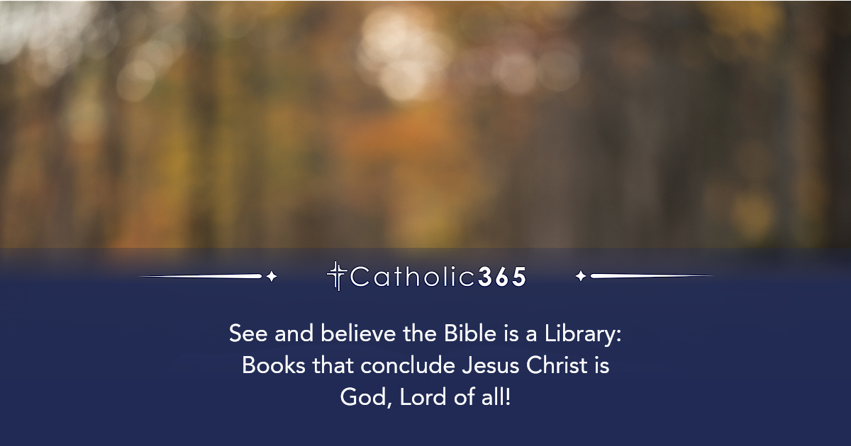 See and believe the Bible is a Library: Books that conclude Jesus ...
