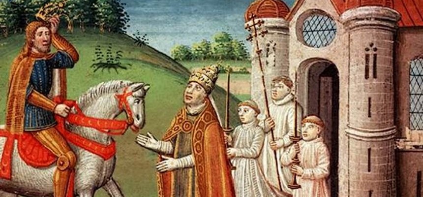 POPE ADRIAN I, CHARLEMAGNE'S SECOND FATHER...