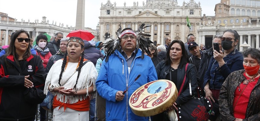 With 'cradleboard,' Indigenous ask pope to ponder fate of their children