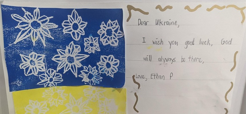 Catholic school students send donations to help Ukrainian refugees