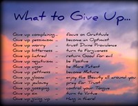 What Will You "Give Up" This Lent?